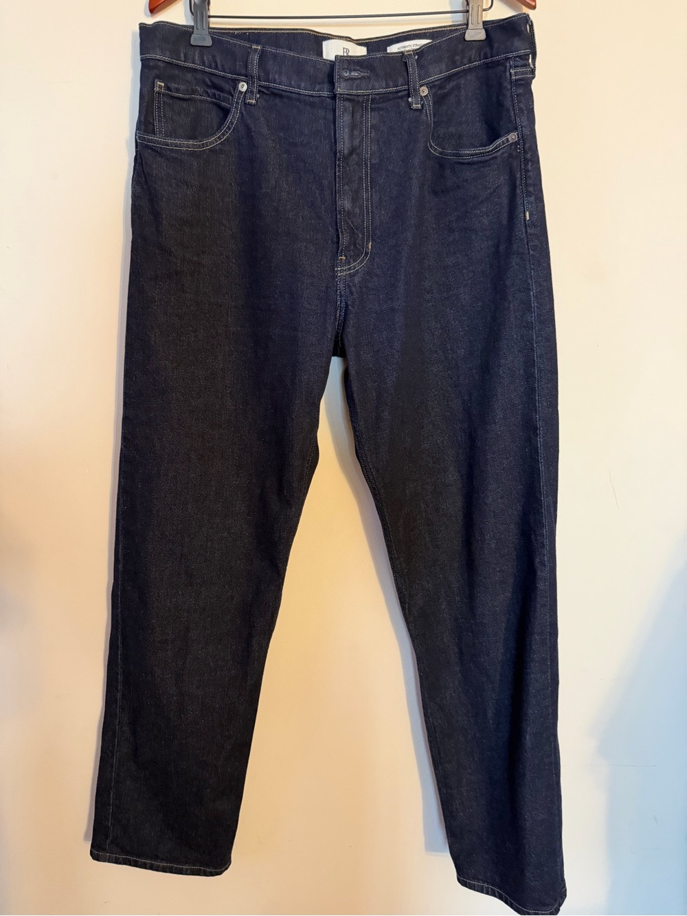 Banana Republic Men’s Authentic Straight Jeans Dark Wash 35x32 Stretch Denim